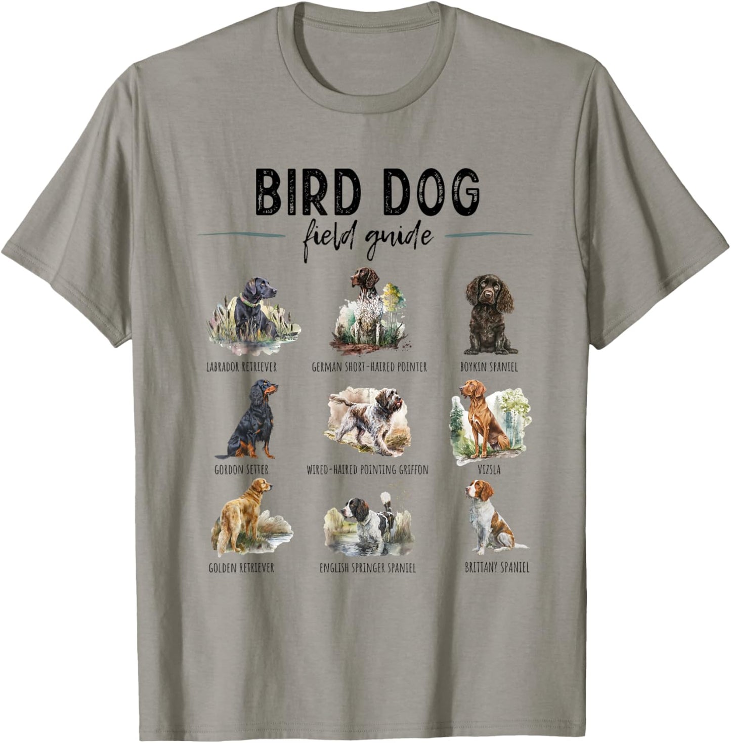 Bird Hunting Dogs Guide Duck Hunting Hunter Dog Breeds Women Kids T-Shirt - T-Shirt | Sand