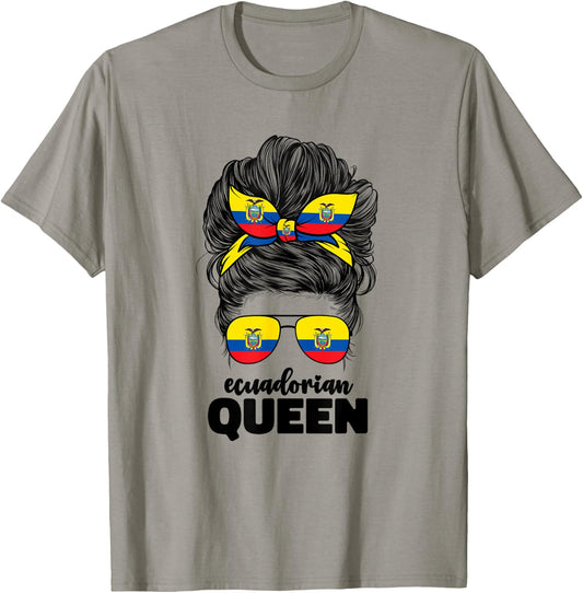Ecuadorian Queen Girls Ecuador Flag Ecuatoriana T-Shirt - T-Shirt | Sand