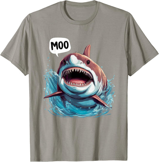 Funny Shark - Moo I'm A Cow Men Women Kids Moo T-Shirt - T-Shirt | Sand