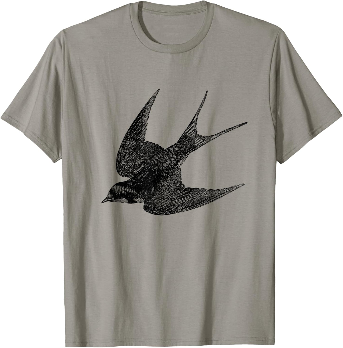 American Barn Swallow Bird Print T-Shirt - T-Shirt | Sand