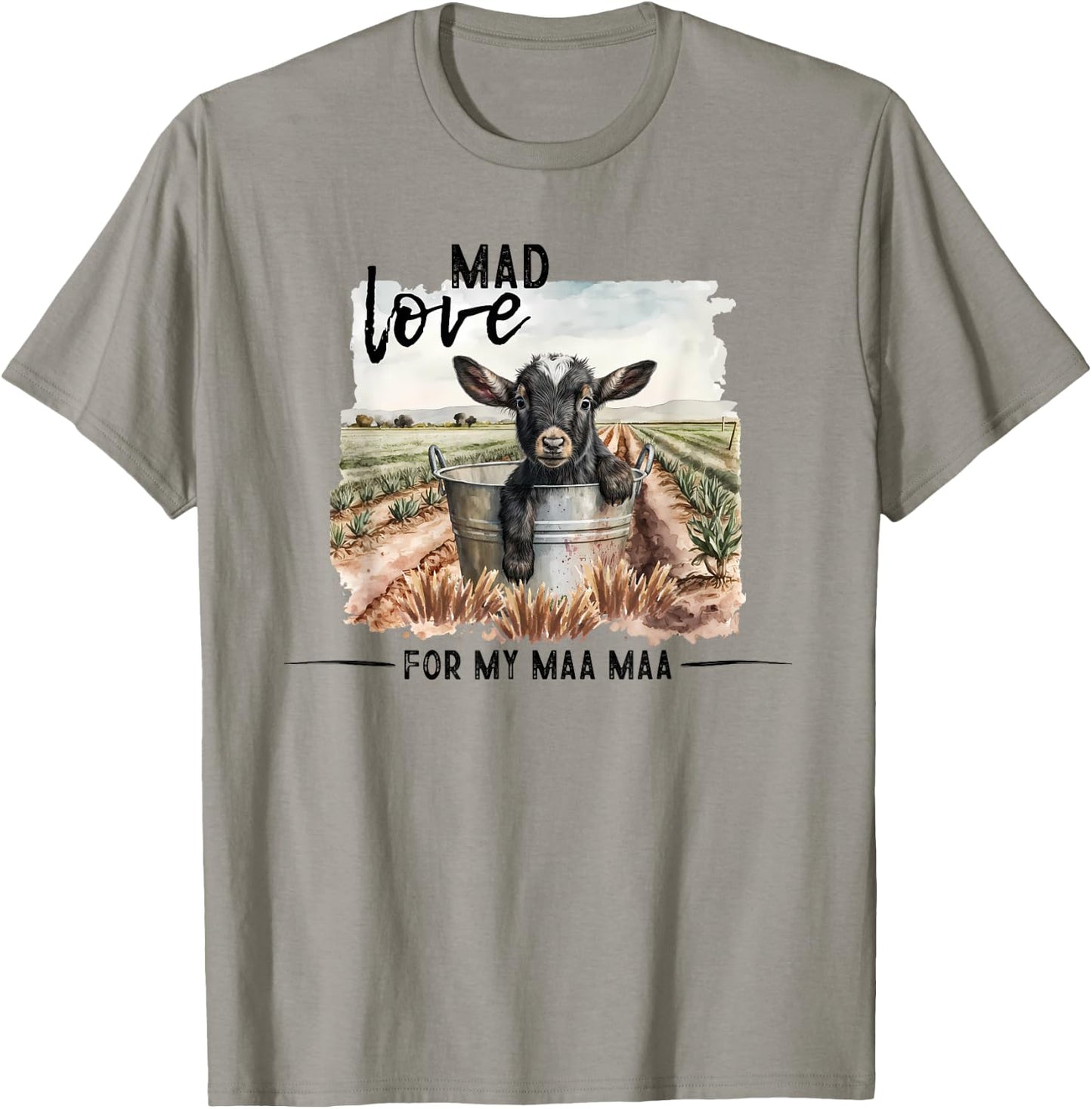 Mad Love For My MaMa Goat Farm Maa Maa Farmer Toddler Kids T-Shirt - T-Shirt | Sand