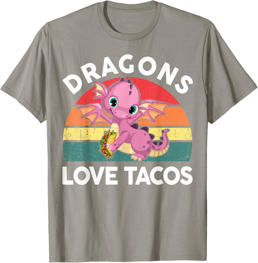 Dragons Love Taco Shirt Cinco Mayo Funny Mexican Boy Toddler T-Shirt - T-Shirt | Sand