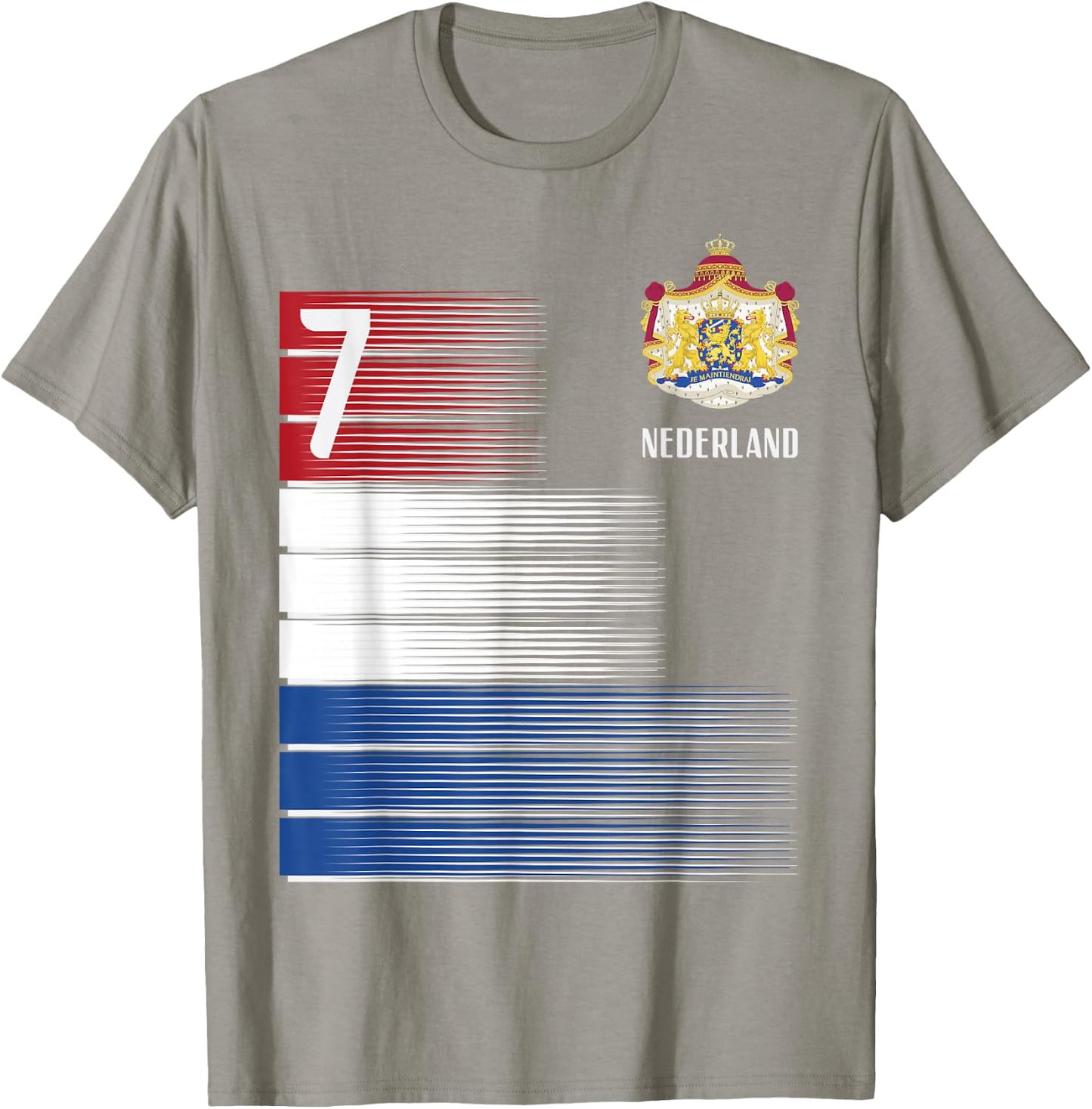 Netherlands Flag Number 7 Dutch Soccer Men Women Kids Boys T-Shirt - T-Shirt | Sand