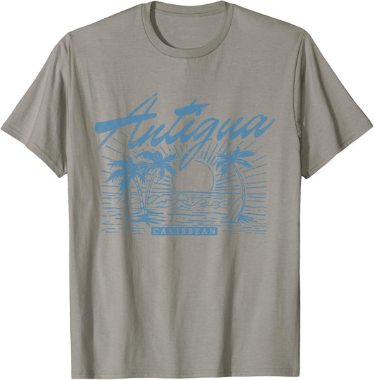 Antigua Caribbean Vintage Distressed Beach T-Shirt - T-Shirt | Sand
