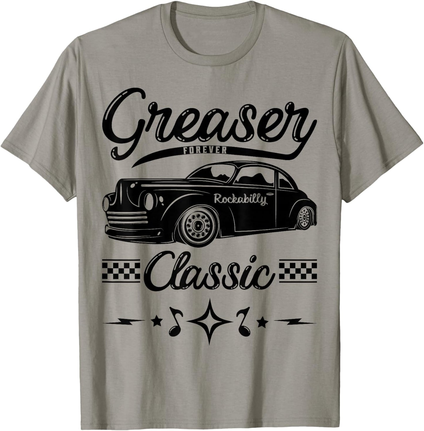 Greaser Forever 1950s Sock Hop Retro 50s Vintage Rockabilly T-Shirt - T-Shirt | Sand