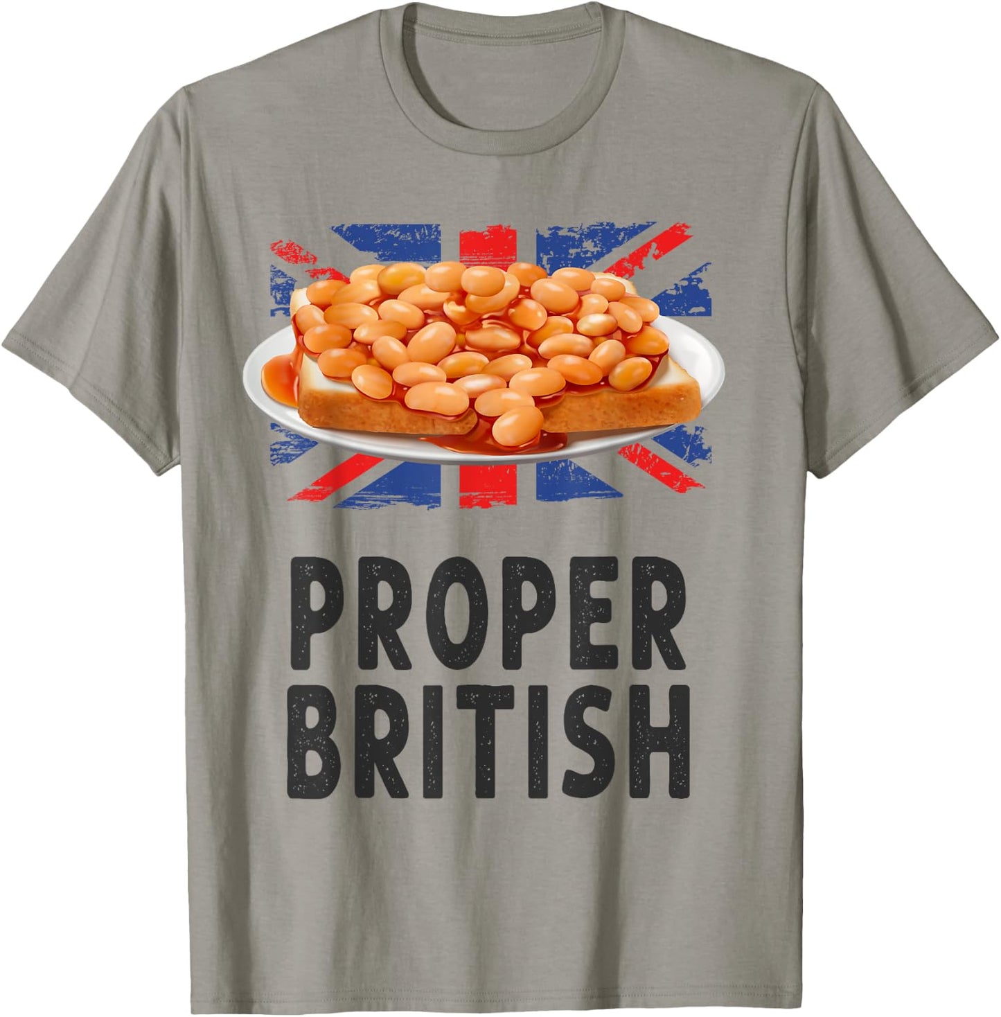 Beans On Toast Costume Idea & Union Jack Flag T-Shirt - T-Shirt | Sand