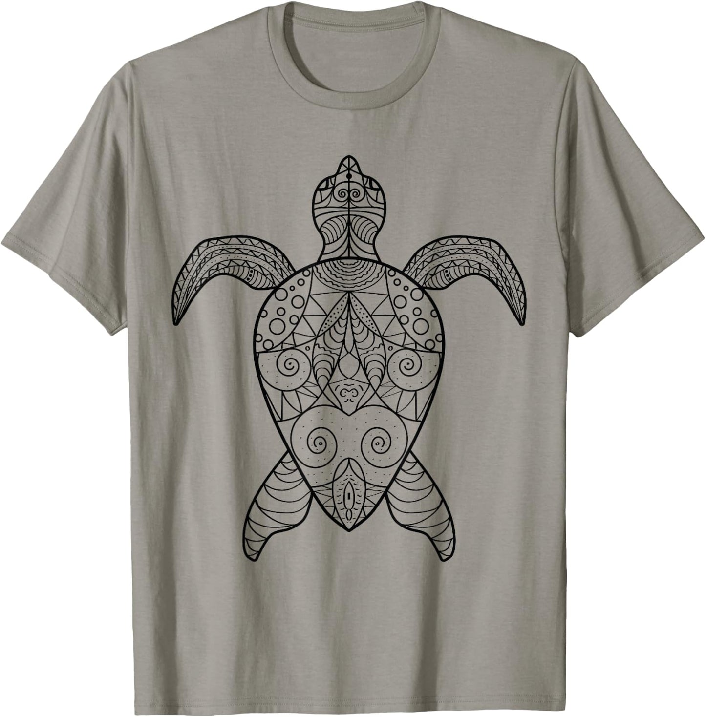 Cute sea turtle to paint and color in for children T-Shirt - T-Shirt | Sand