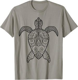 Cute sea turtle to paint and color in for children T-Shirt - T-Shirt | Sand