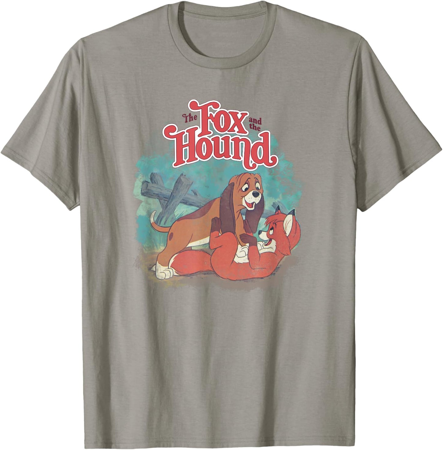 Disney The Fox and The Hound Vintage Classic Poster T-Shirt - T-Shirt | Sand