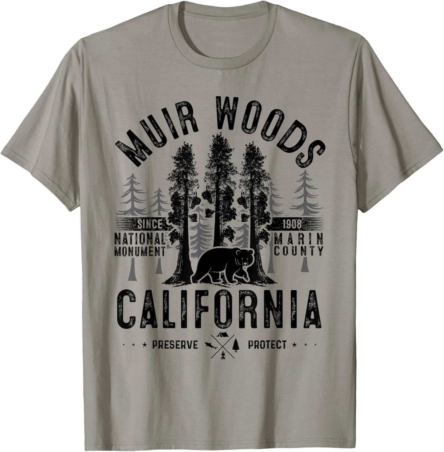 Muir Woods National Monument National Park Apparel T-Shirt - T-Shirt | Sand