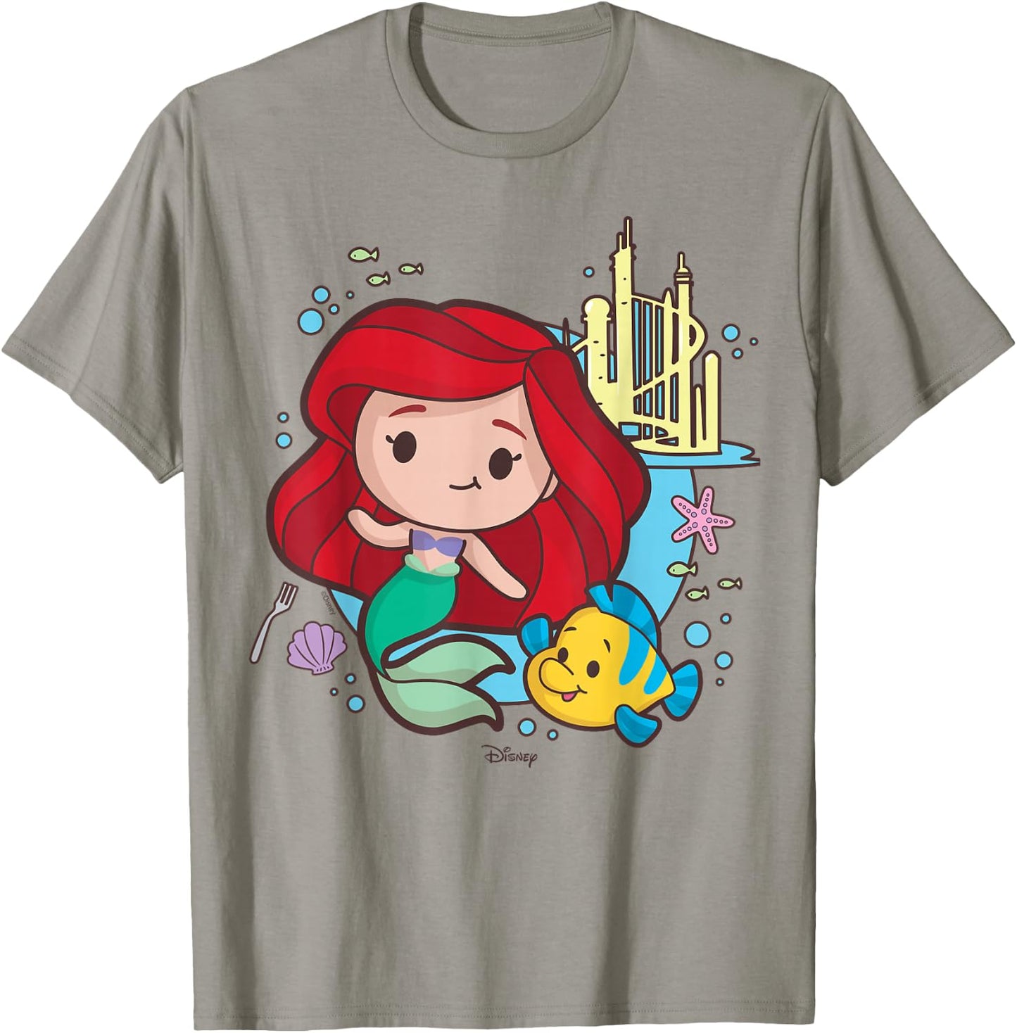Disney Princess - Ariel and Flounder T-Shirt - T-Shirt | Sand