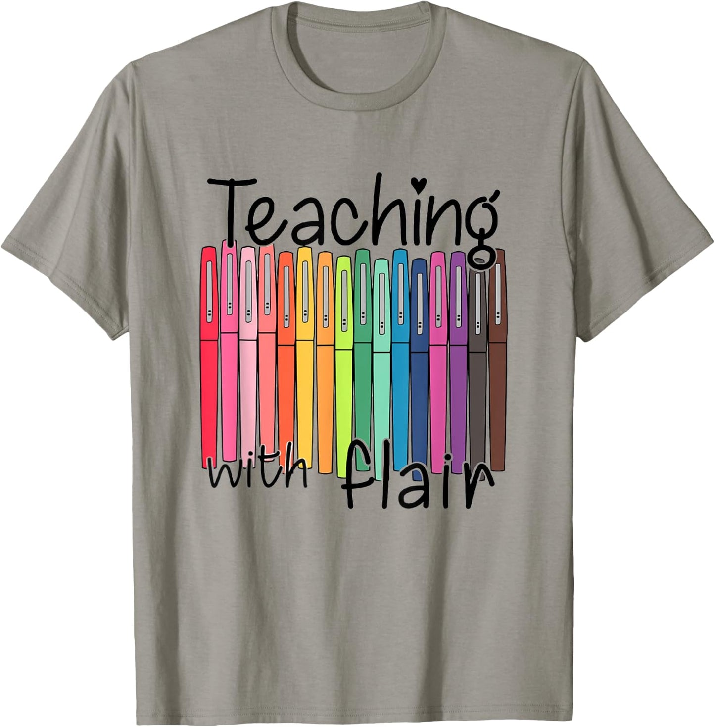 Teaching With Flair Preschool Teacher First Day Of School Women Girls Kids T-Shirt - T-Shirt | Sand