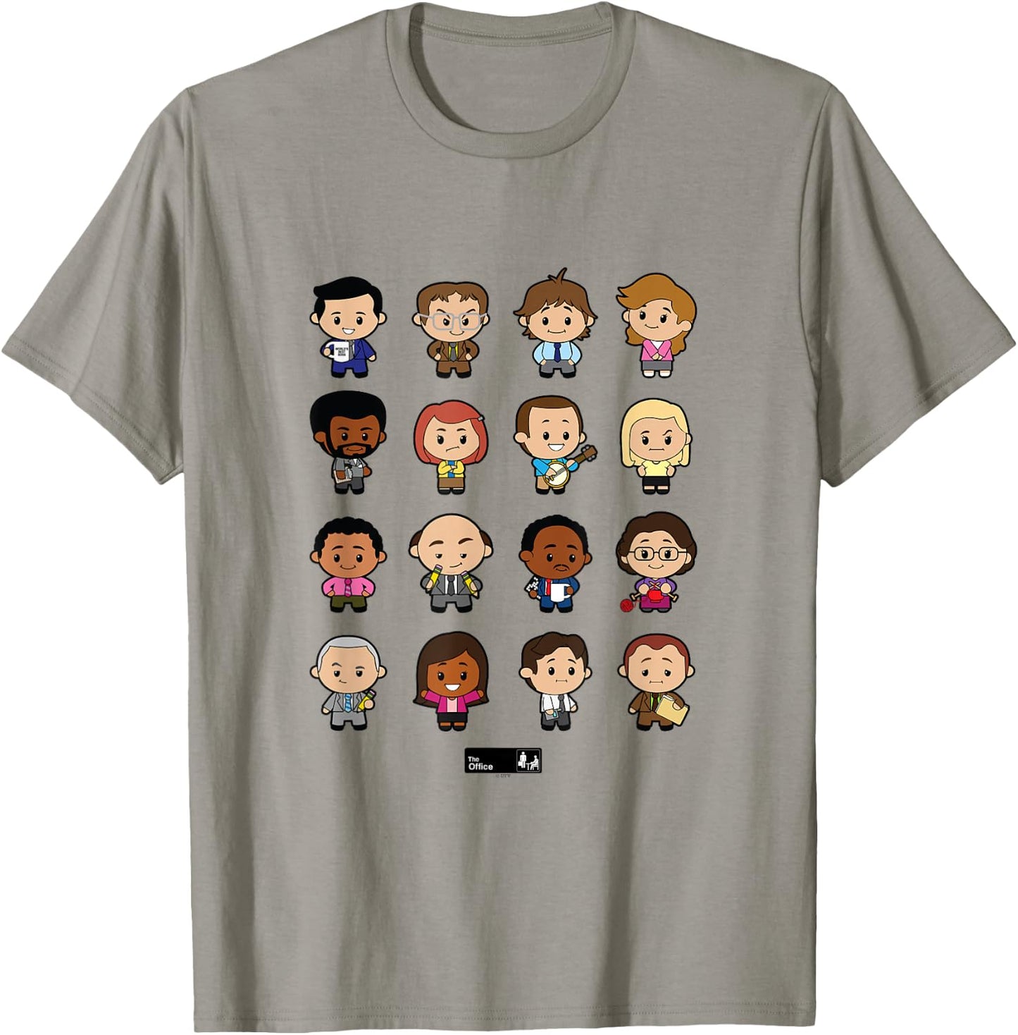 The Office Cute Characters T-Shirt - T-Shirt | Sand