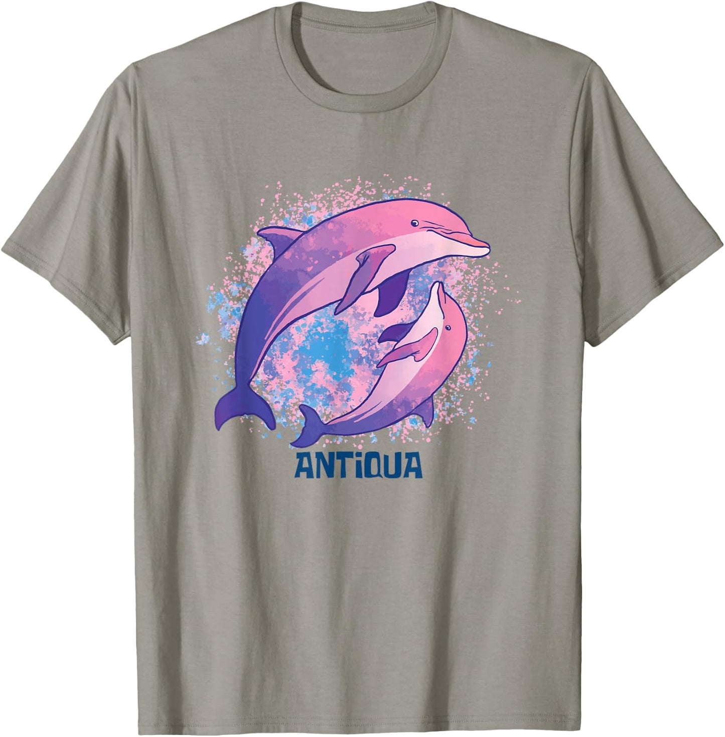 Ocean Dolphin Antiqua Vacation Boho Style Porpoise Beach T-Shirt - T-Shirt | Sand