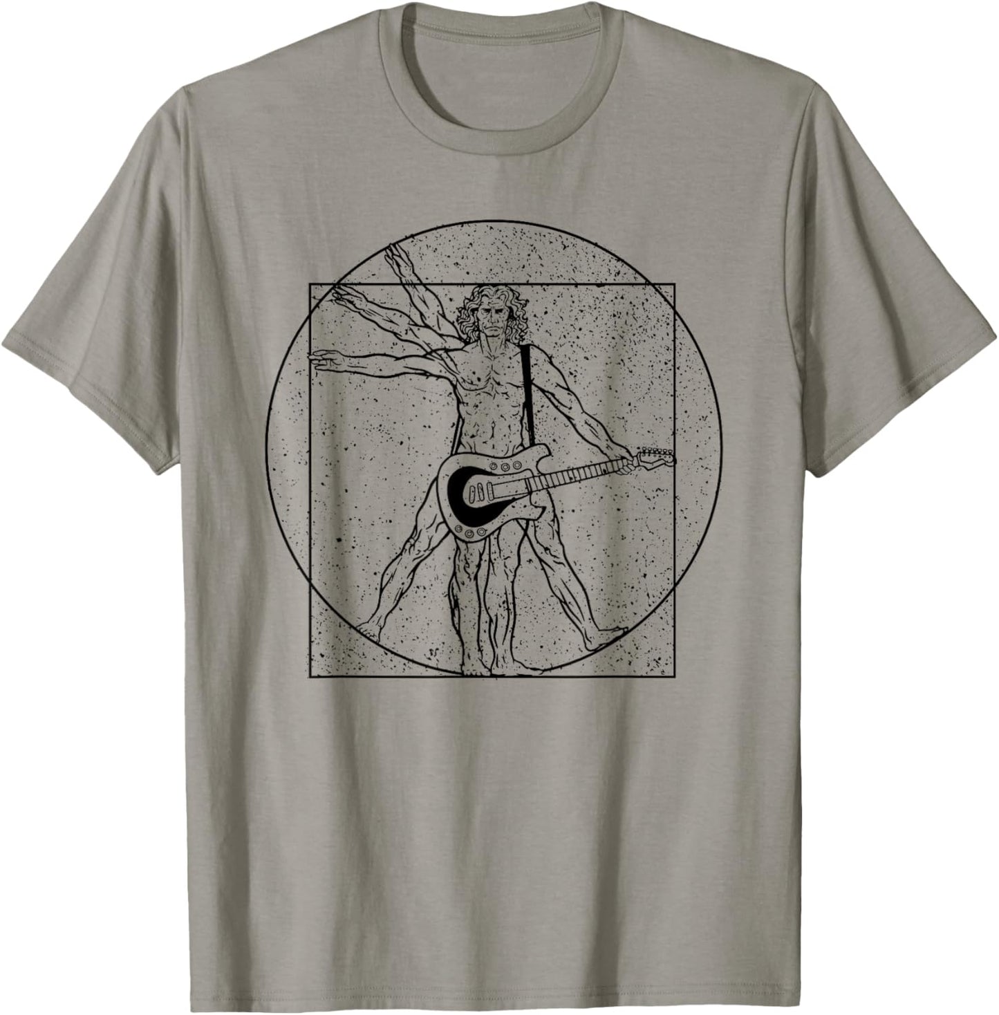 Leonardo Da Vinci Vitruvan Rock Music Festival T-Shirt - T-Shirt | Sand