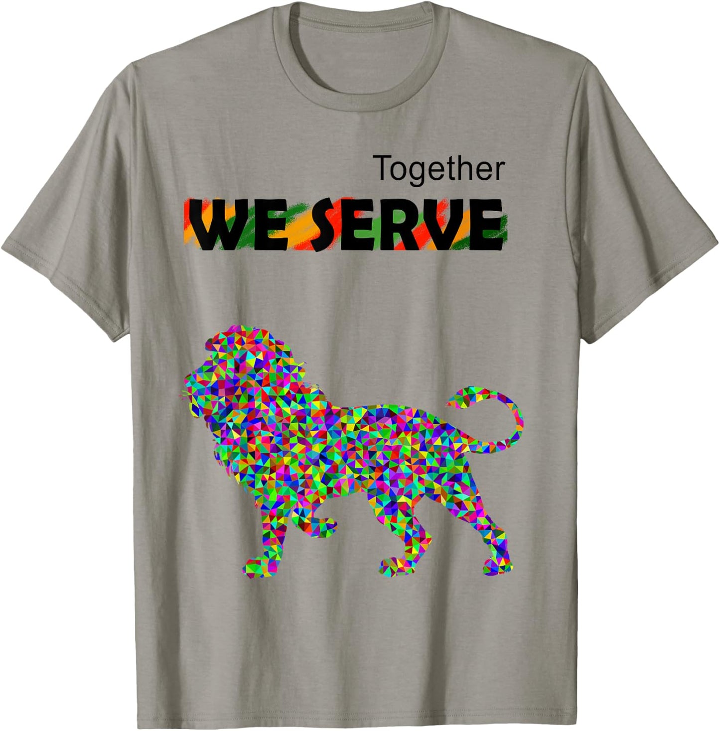 Together We Serve Lion T-Shirt - T-Shirt | Sand
