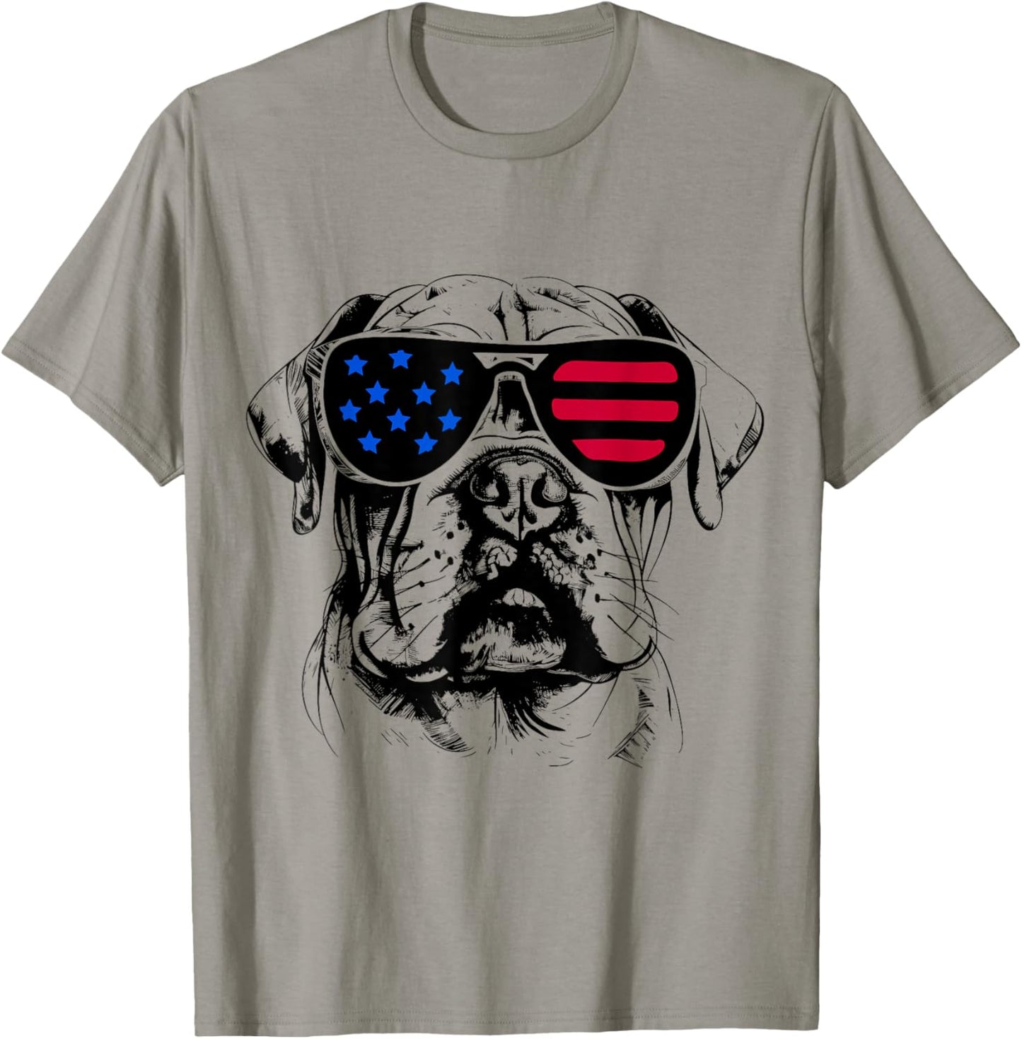Beabull Dog 4th July America USA Flag T-Shirt - T-Shirt | Sand