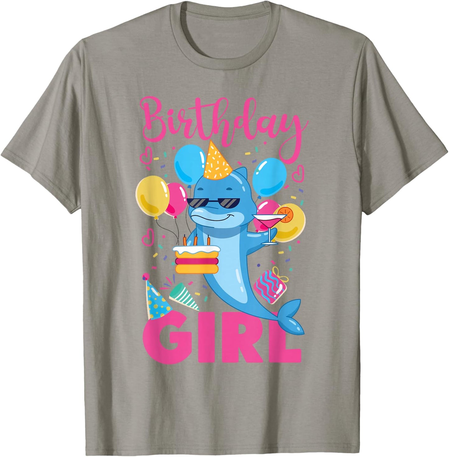 Dolphin Birthday Birthday Girl T-Shirt - T-Shirt | Sand