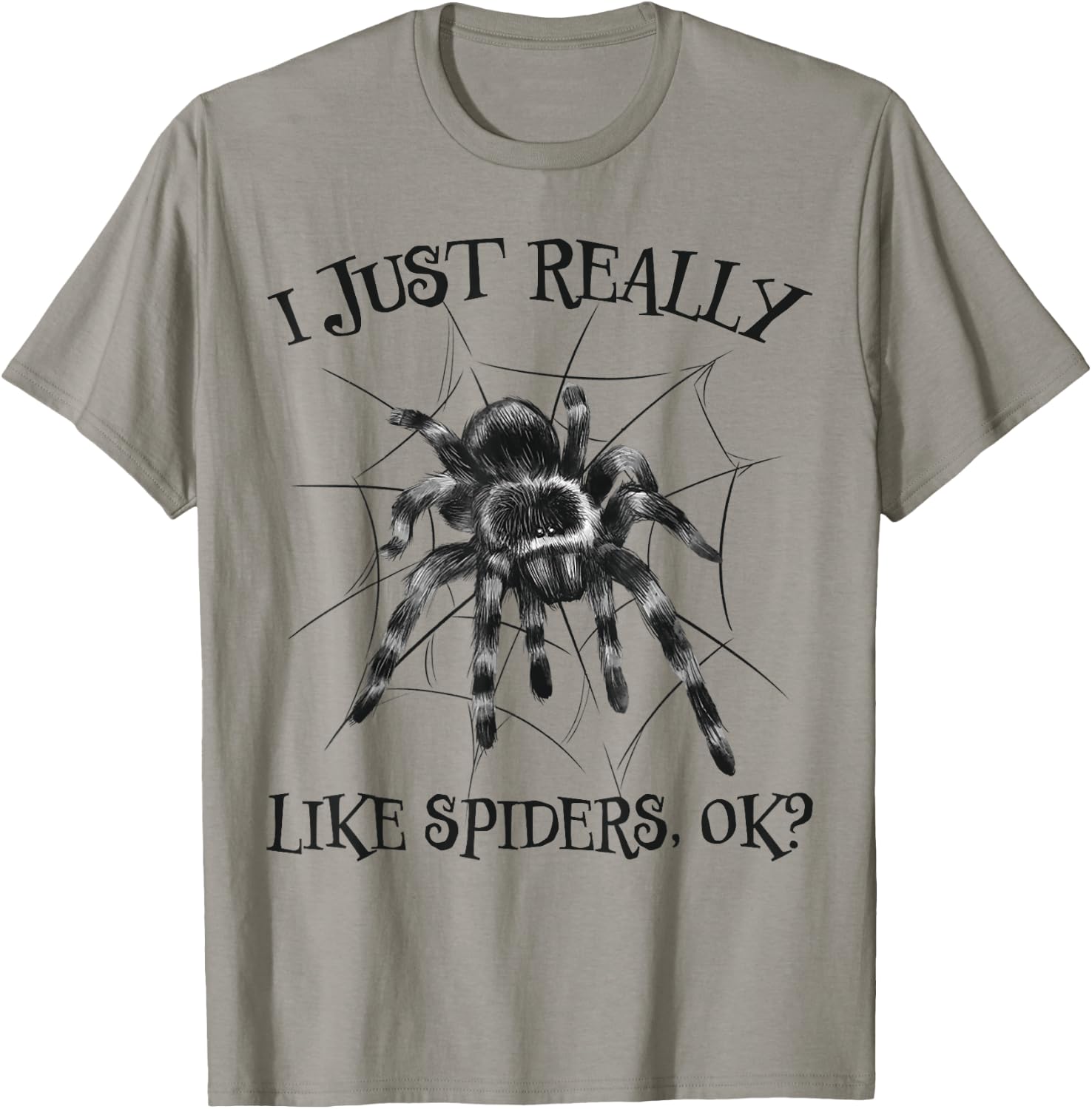 Spider Spider Saying Arachnid Spider Web Terrarium Spiders T-Shirt - T-Shirt | Sand
