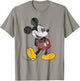Disney Mickey Mouse Classic Standing Pose Distressed T-Shirt - T-Shirt | Sand