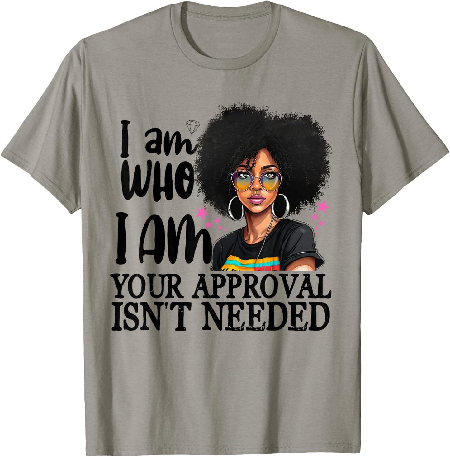 Black Melanin Queen Curly Natural Afro African American T-Shirt - T-Shirt | Sand