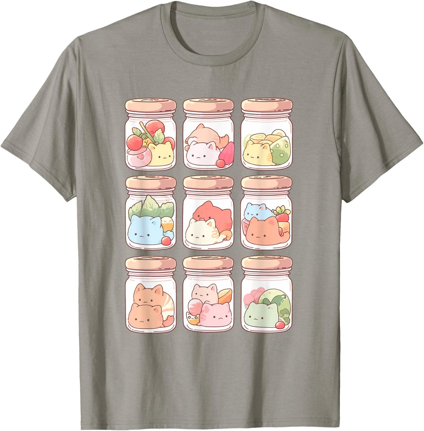 Kawaii Chibi Cats | Japanese Anime Manga Decora Aesthetic T-Shirt - T-Shirt | Sand