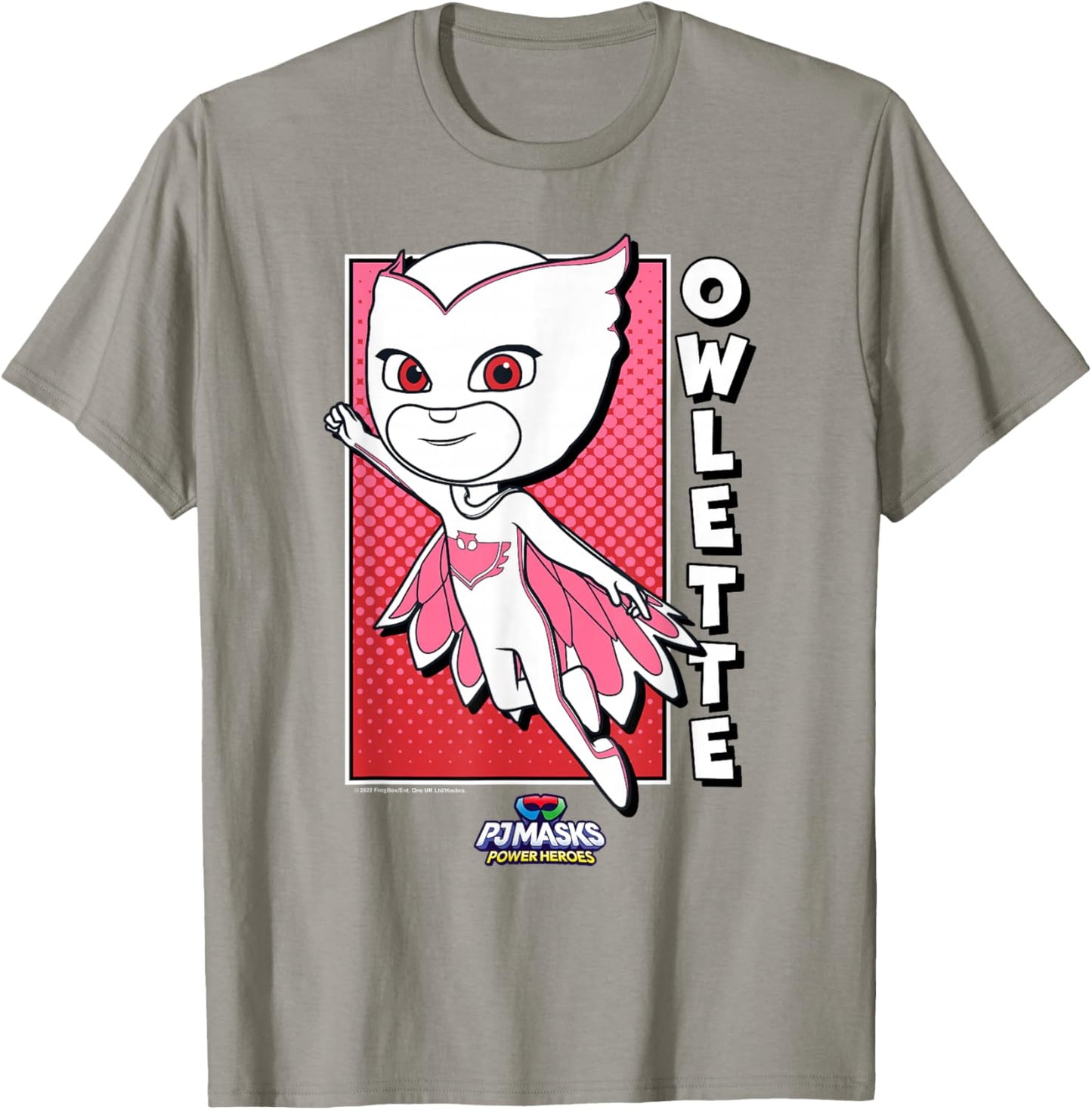 PJ Masks Owlette Comic Style Panel Logo T-Shirt - T-Shirt | Sand