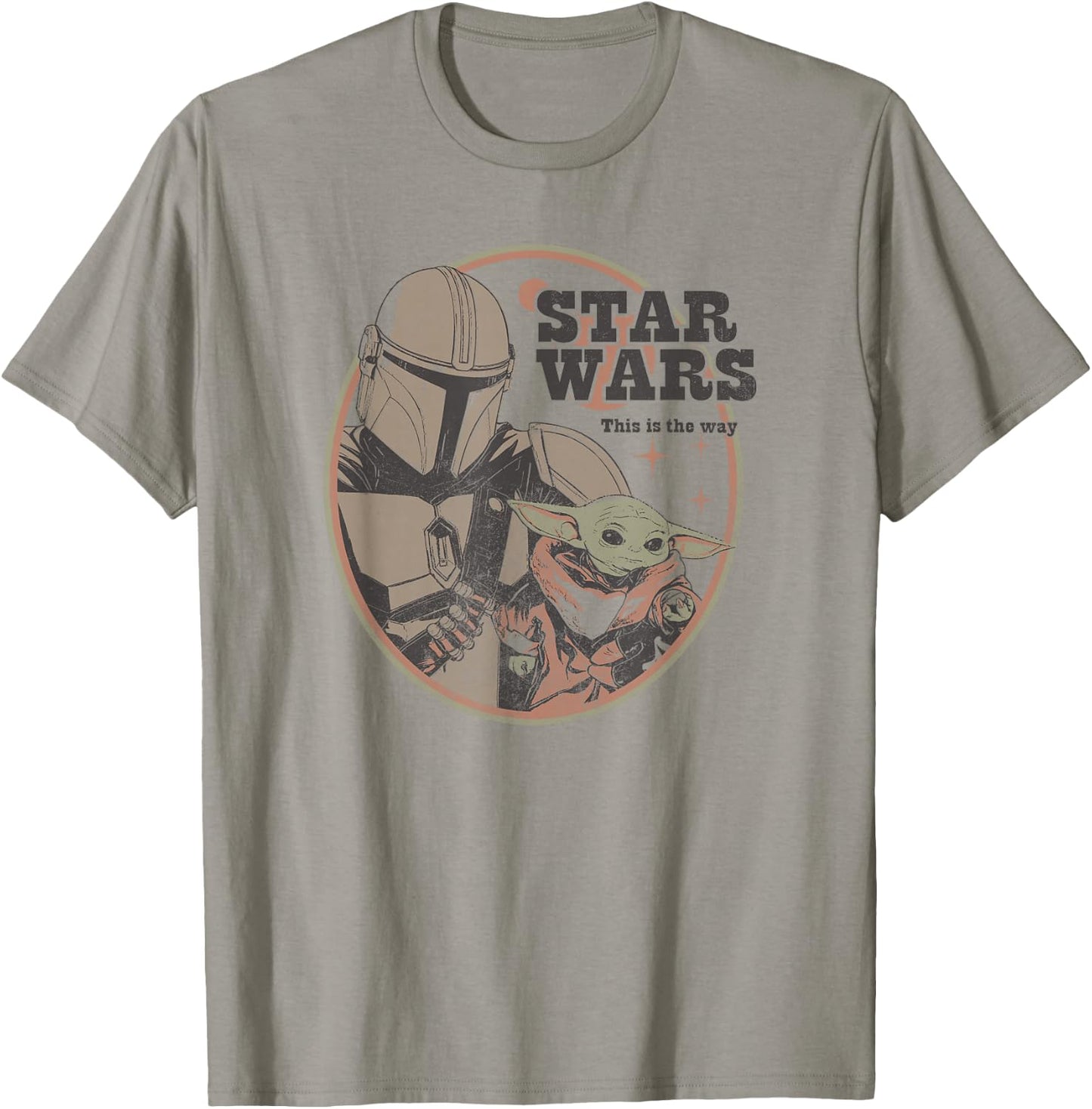 Star Wars: The Mandalorian Vintage Baby Yoda Logo T-Shirt - T-Shirt | Sand