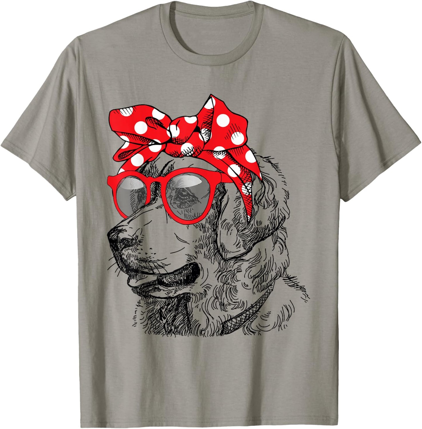 Golden Retriever Dog Mom Bandana Sunglasses Mother's Day Women T-Shirt - T-Shirt | Sand