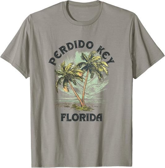 Perdido Key Florida Palms Vintage Beach Women T-Shirt - T-Shirt | Sand