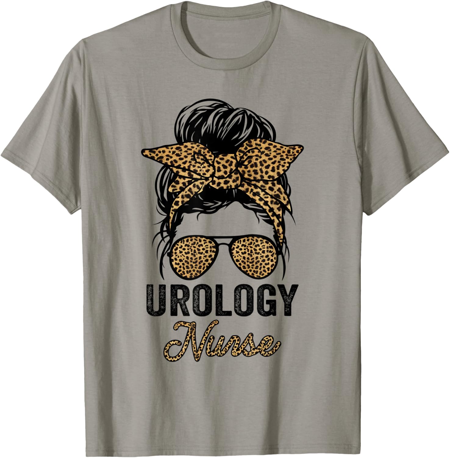 Urology Nurse Appreciation Day Leopard Nurses T-Shirt - T-Shirt | Sand