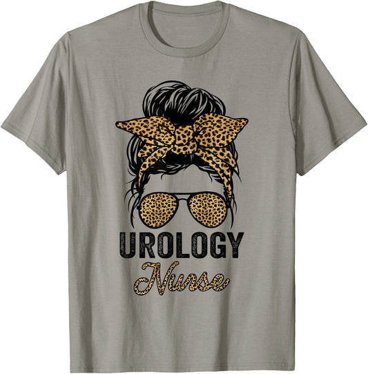 Urology Nurse Appreciation Day Leopard Nurses T-Shirt - T-Shirt | Sand