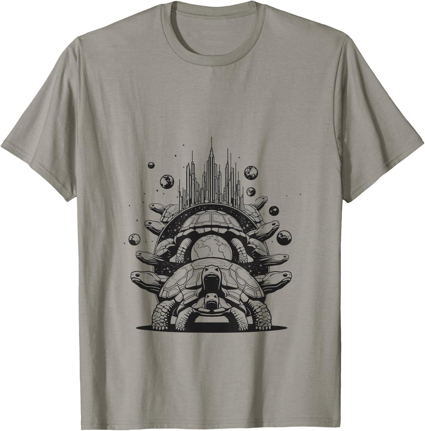 Turtles All The Way Down Graphic T-Shirt - T-Shirt | Sand