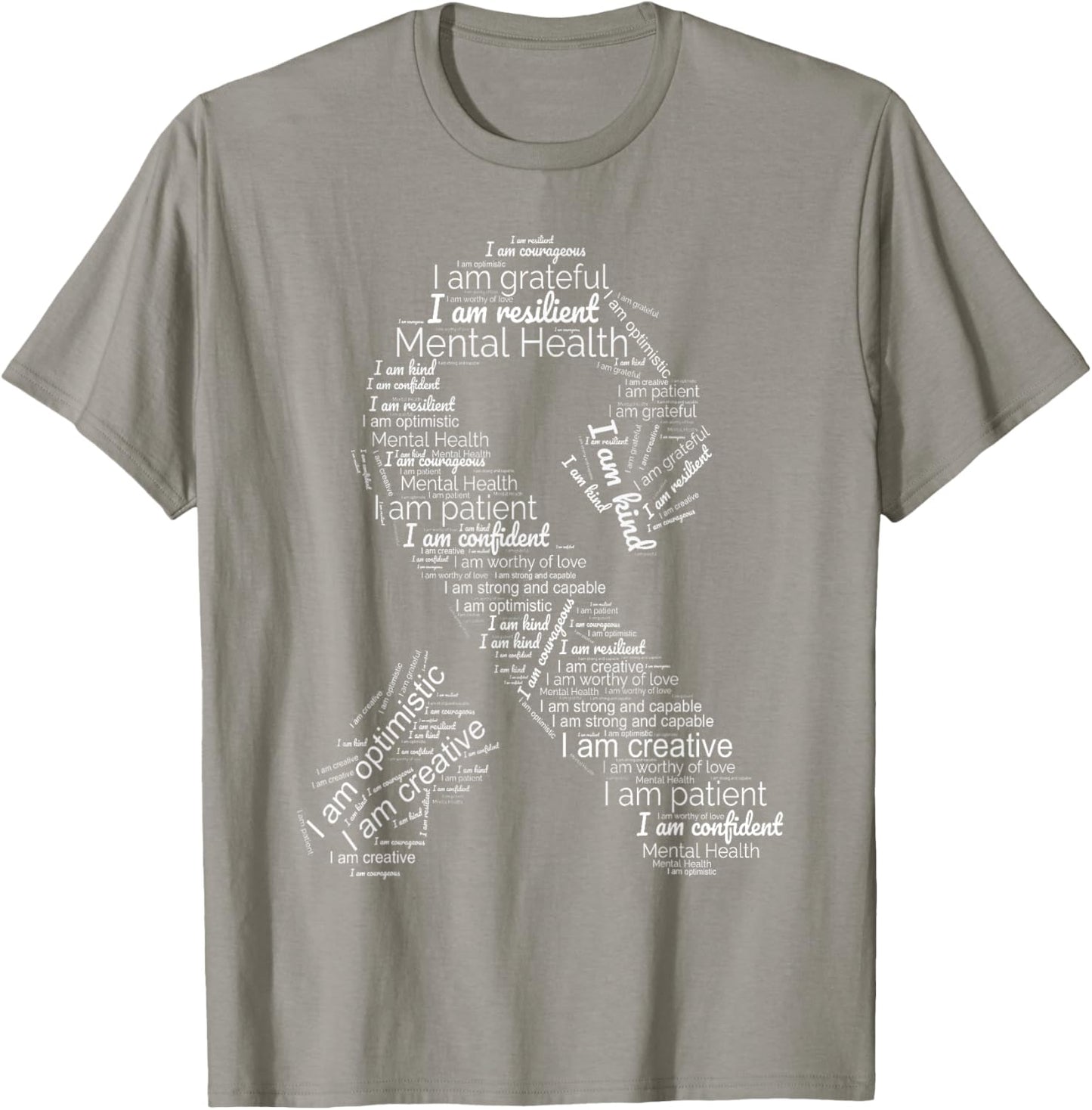 Green Ribbon In May Support Mental Health Awareness T-Shirt - T-Shirt | Sand