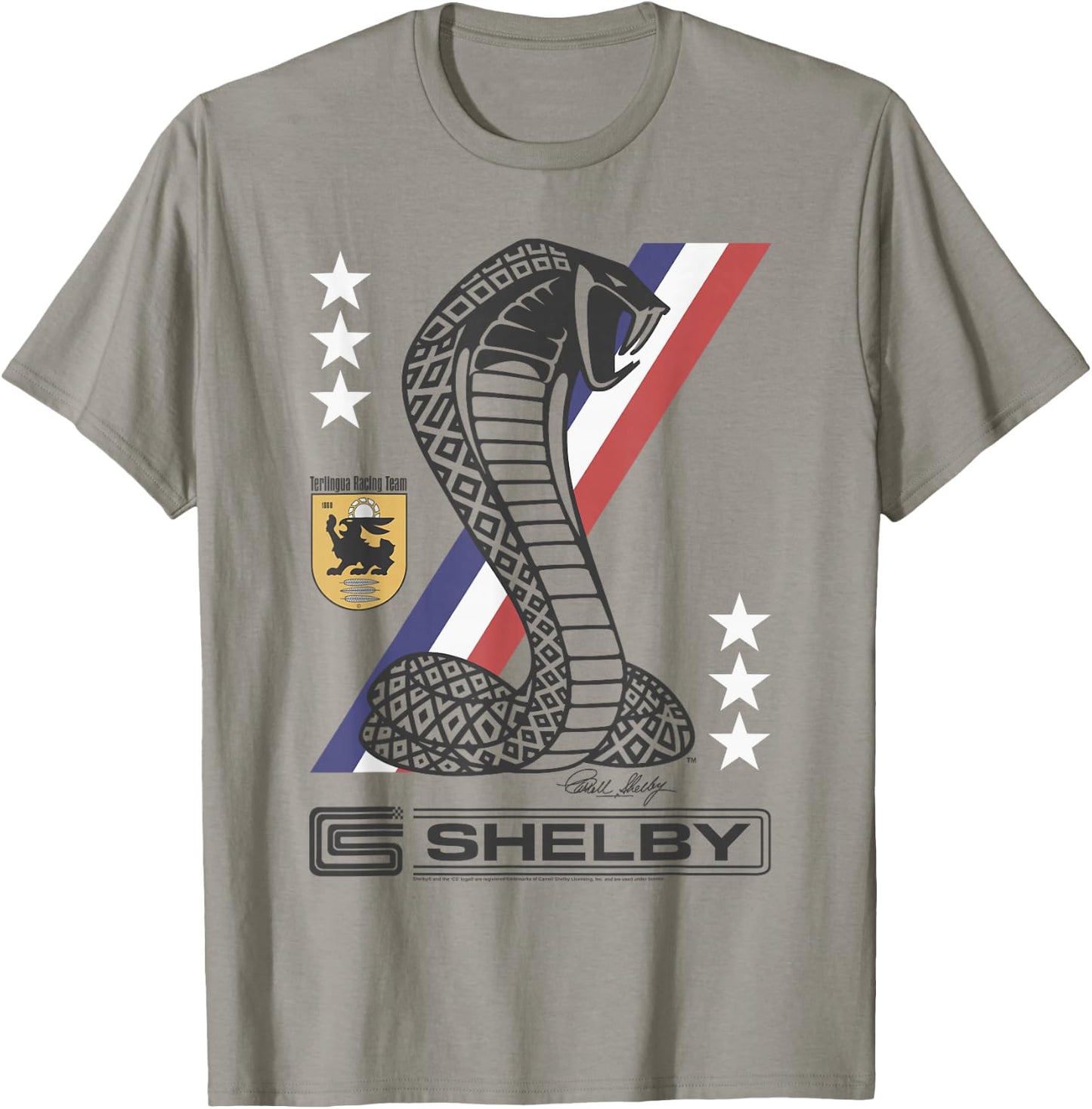 Carroll Shelby Shelby Racing Stripe Snake T-Shirt - T-Shirt | Sand