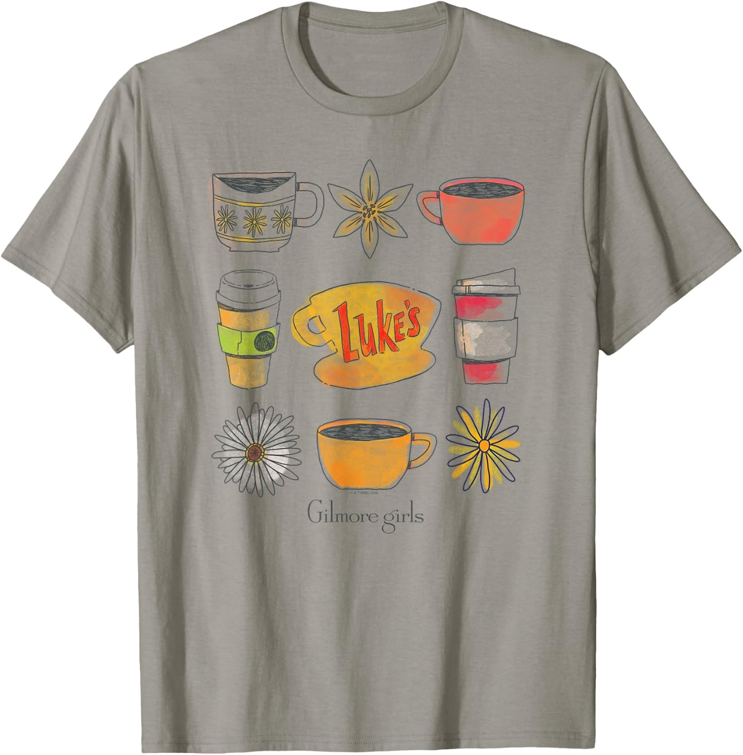 Gilmore Girls - Lukes Coffee Grid T-Shirt - T-Shirt | Sand