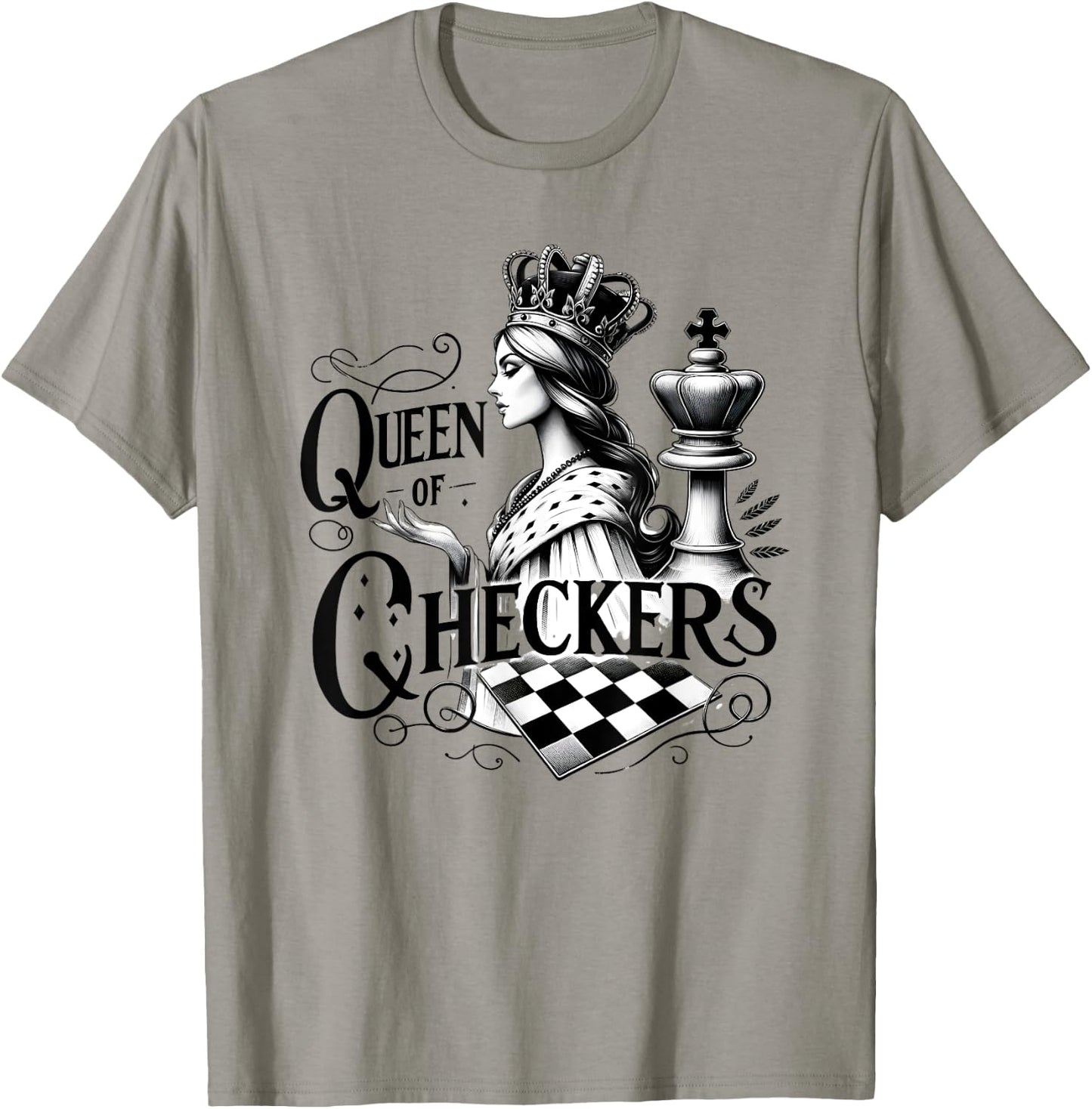 Queen of Checkers inspired by modern art T-Shirt - T-Shirt | Sand