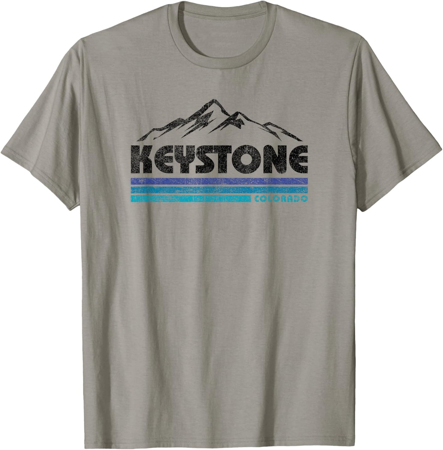 Keystone Colorado Retro Throwback Souvenir T-Shirt - T-Shirt | Sand