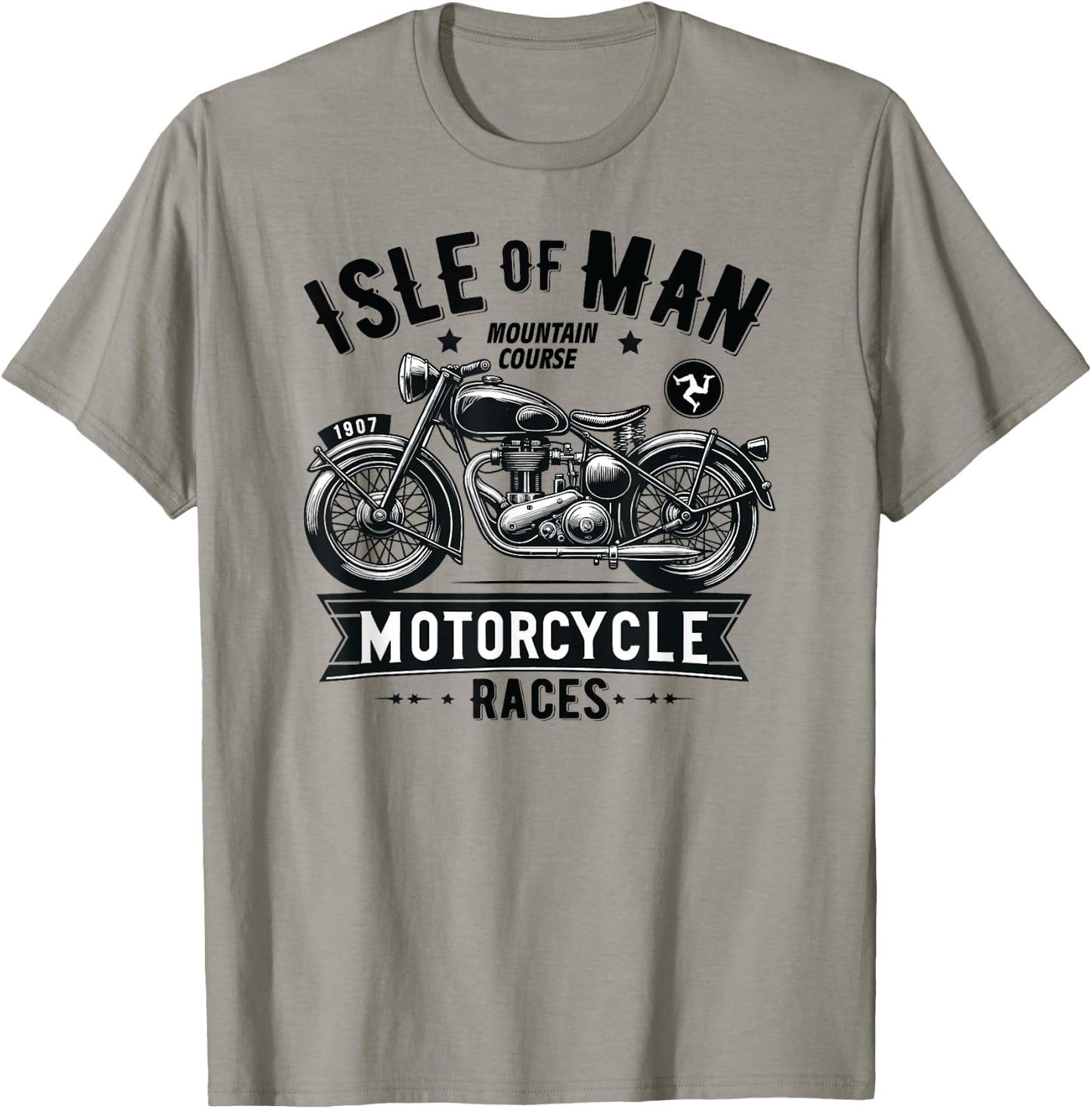 Isle of Man TT Races Vintage Motorcycle Retro Design T-Shirt - T-Shirt | Sand