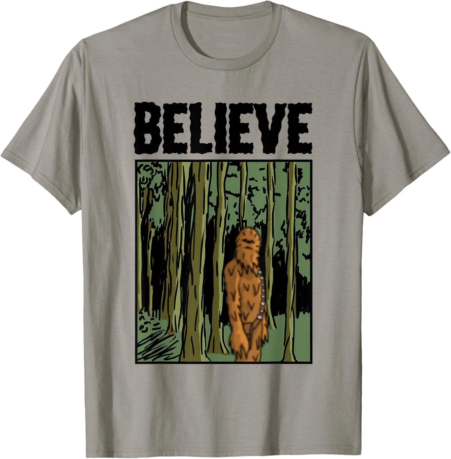 Star Wars Classic Chewbacca Big Foot Vintage Print Poster T-Shirt - T-Shirt | Sand