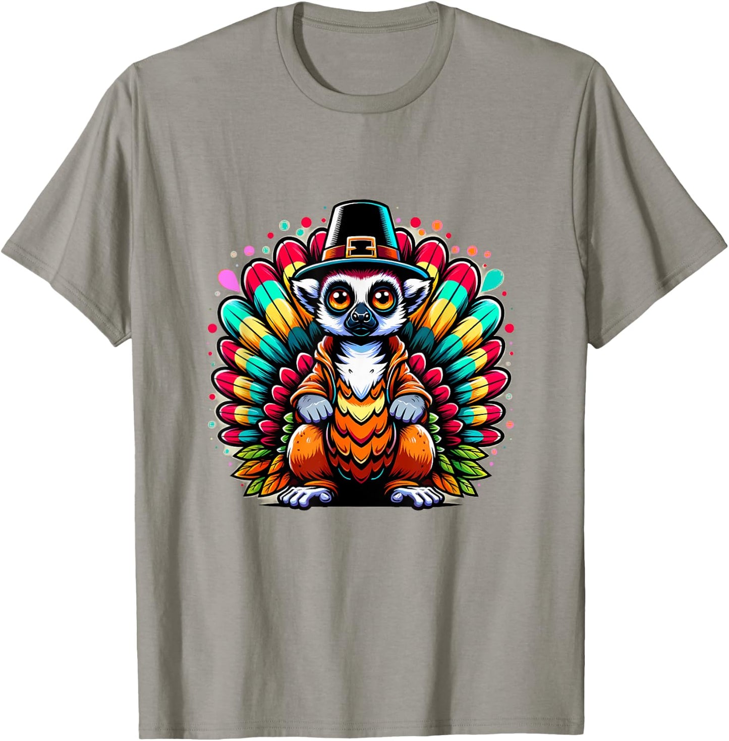 Humor Thanksgiving Turkey Lemur T-Shirt - T-Shirt | Sand