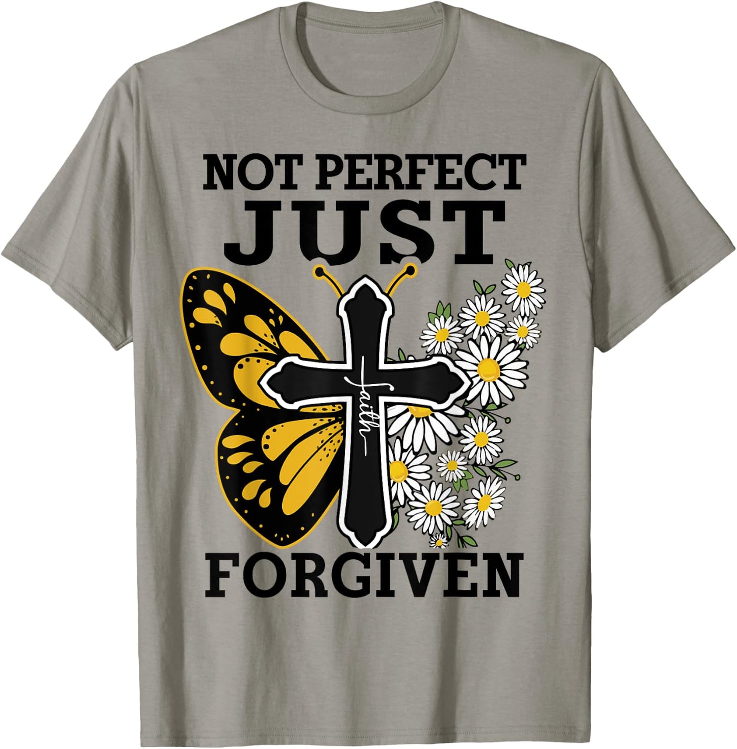 Women Not Perfect Just Forgiven Christian Toddler Girl Jesus T-Shirt - T-Shirt | Sand