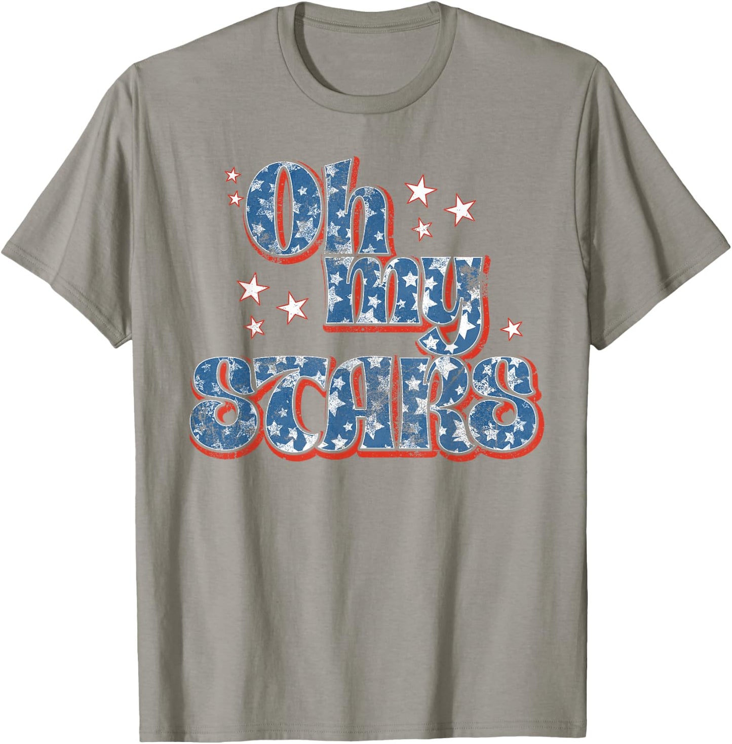 4th of July Oh My Stars USA Southern Saying's T-Shirt - T-Shirt | Sand