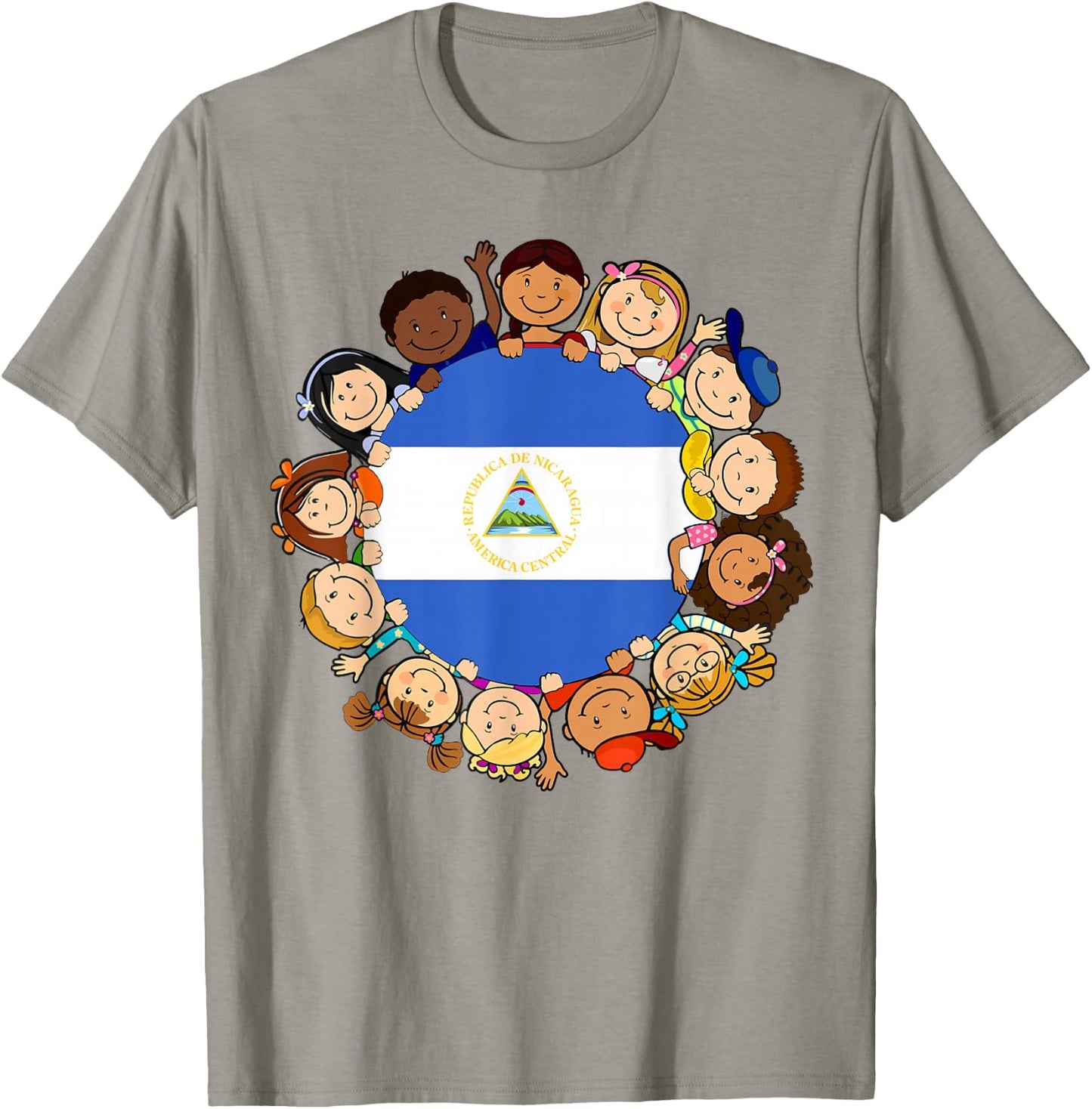 Nicaragua Flag Nicaraguan Kids Boy Hispanic Heritage Month T-Shirt - T-Shirt | Sand