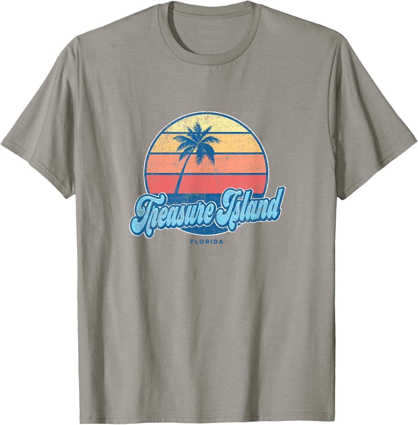 Vintage Treasure Island Florida FL Classic 70s Retro Surfer T-Shirt - T-Shirt | Sand
