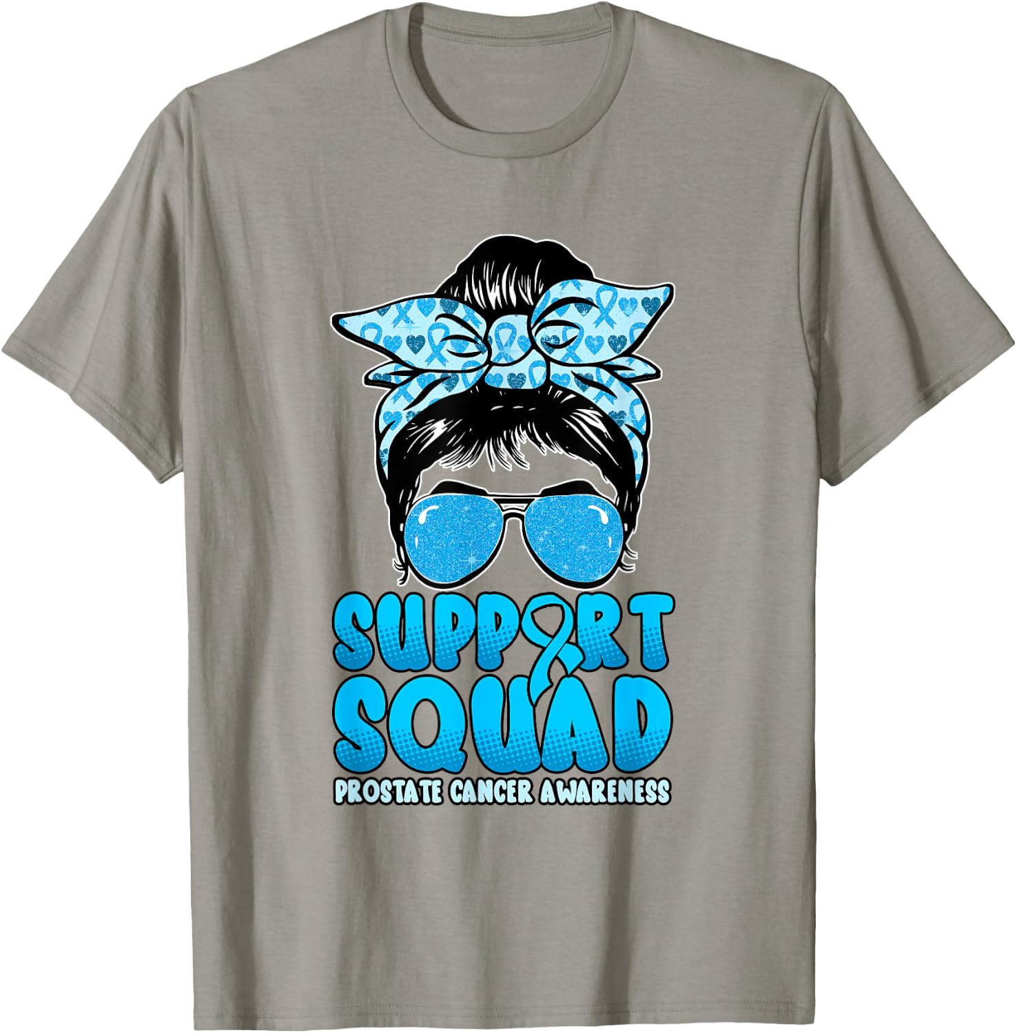Support Squad Prostate Cancer Awareness T-Shirt - T-Shirt | Sand