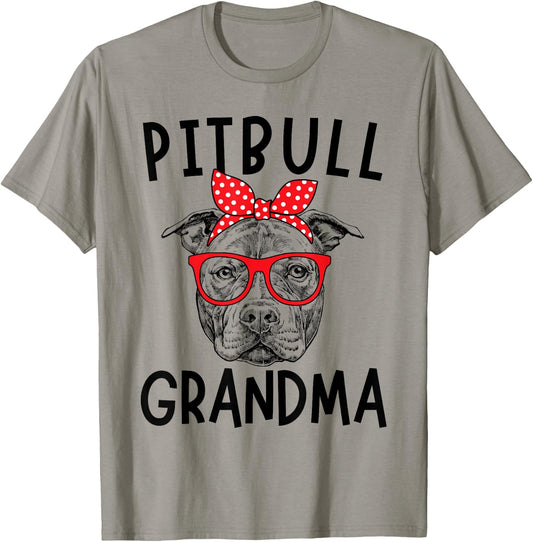 Pit Bull Grandma PitBull Dog Nana Mother's Day Women Girls Kids T-Shirt - T-Shirt | Sand