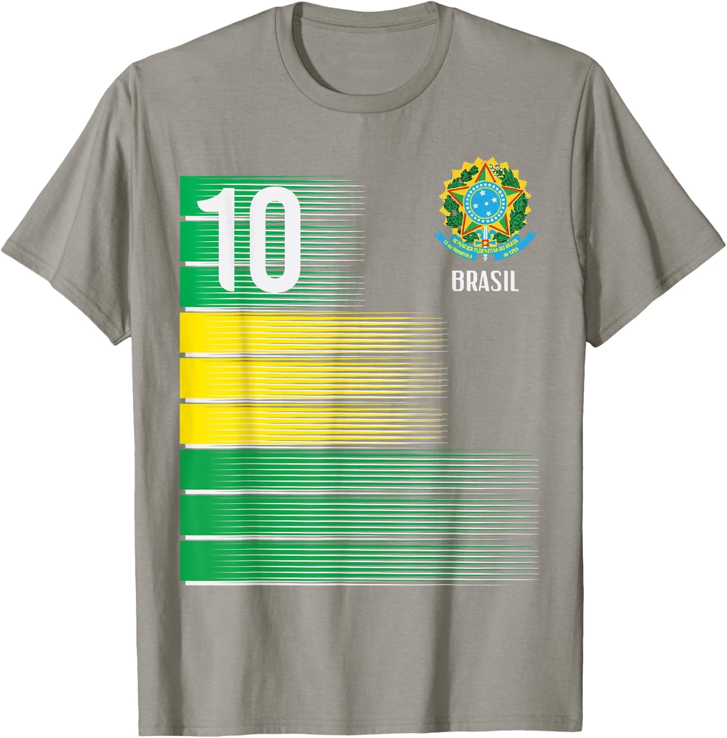 Brasil Flag Number 10 Brazil Soccer Men Women Boys Girl Kids T-Shirt - T-Shirt | Sand