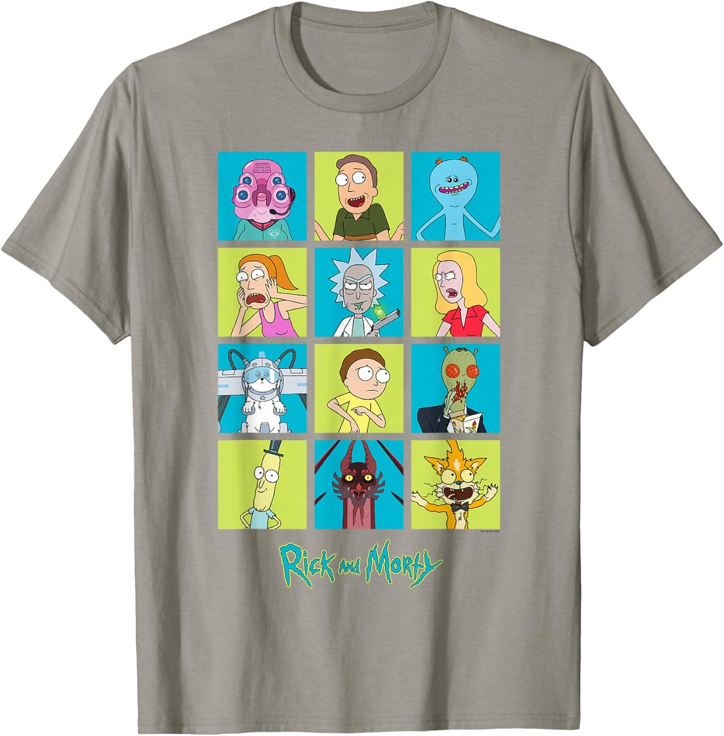 Rick and Morty Characters Adult Cartoon Fashion T-Shirt - T-Shirt | Sand