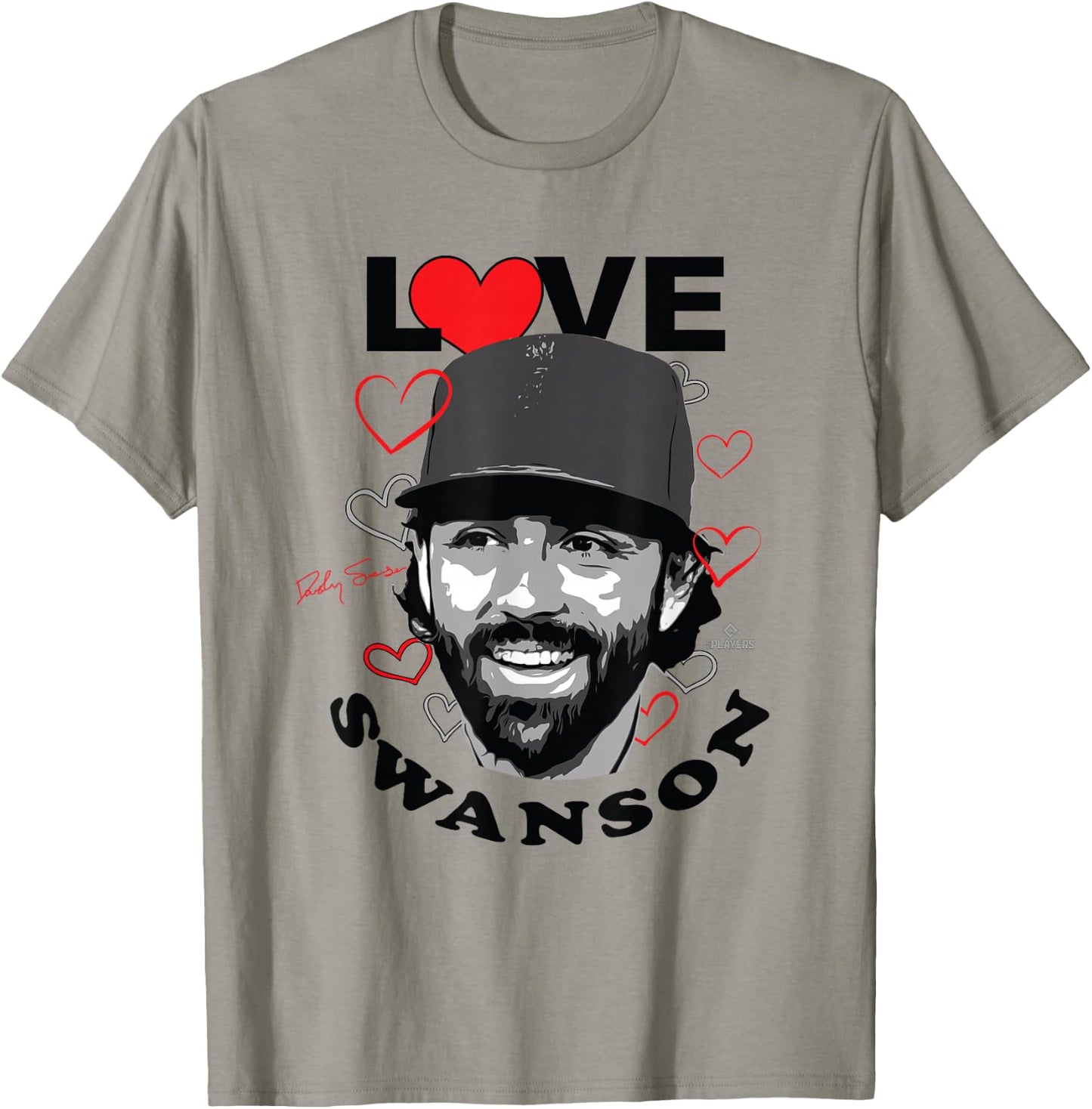 Love Dansby Swanson Chicago Baseball MLBPA T-Shirt - T-Shirt | Sand